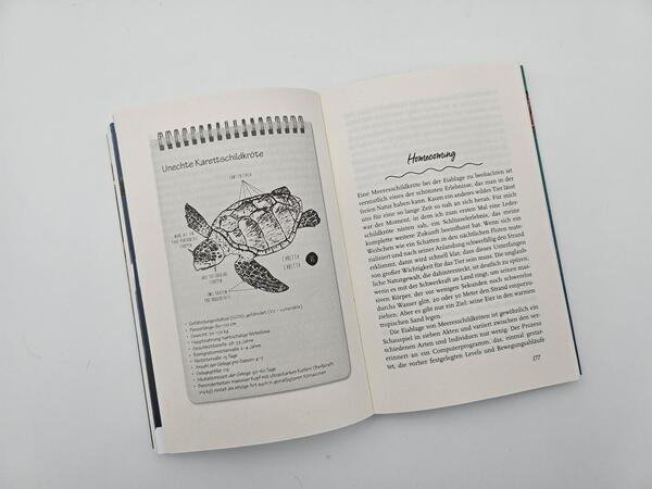 Außenansicht des Buches „Meine Reise mit den Meeresschildkröten“