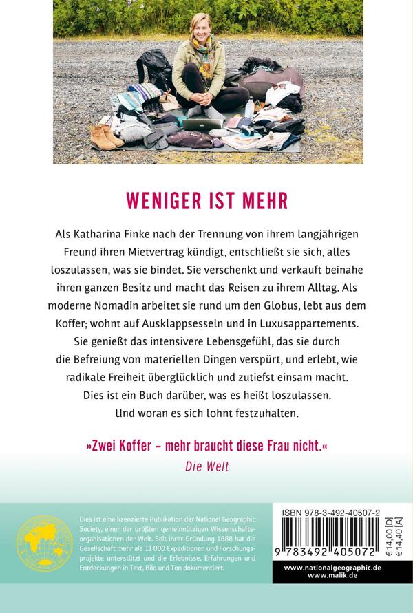 Rückansicht des Buches „Loslassen – Wie ich die Welt entdeckte und verzichten lernte“