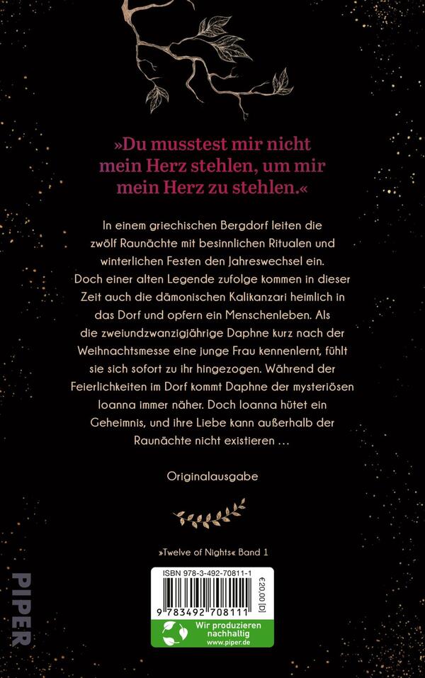 Rückansicht des Buches „Twelve of Nights – Das gestohlene Herz“ 