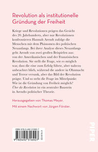 Rückansicht des Buches „Über die Revolution“