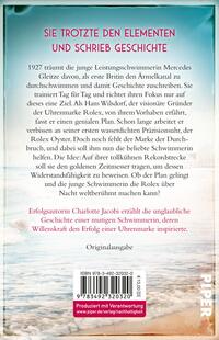Rückansicht des Buches „Heldin der Gezeiten – Eine Schwimmerin. Ein Ziel. Ein weltweiter Erfolg.“
