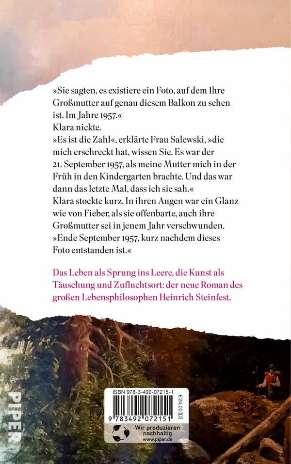 Rückansicht des Buches „Sprung ins Leere“