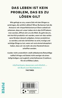 Rückansicht des Buches „Leider nicht unsterblich“ 