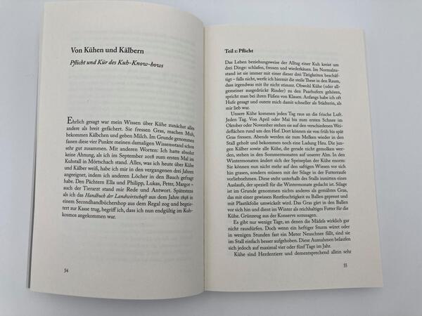 Innenansicht des Buches „Erstmal für immer“