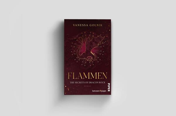 Außenansicht des Buches „Flammen – The Secrets of Dracon Rock“
