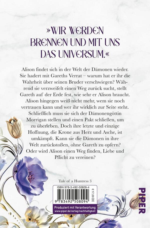 Rückansicht des Buches „Eine Krone aus Herz und Asche “