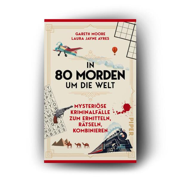 Außenansicht des Buches „In 80 Morden um die Welt“
