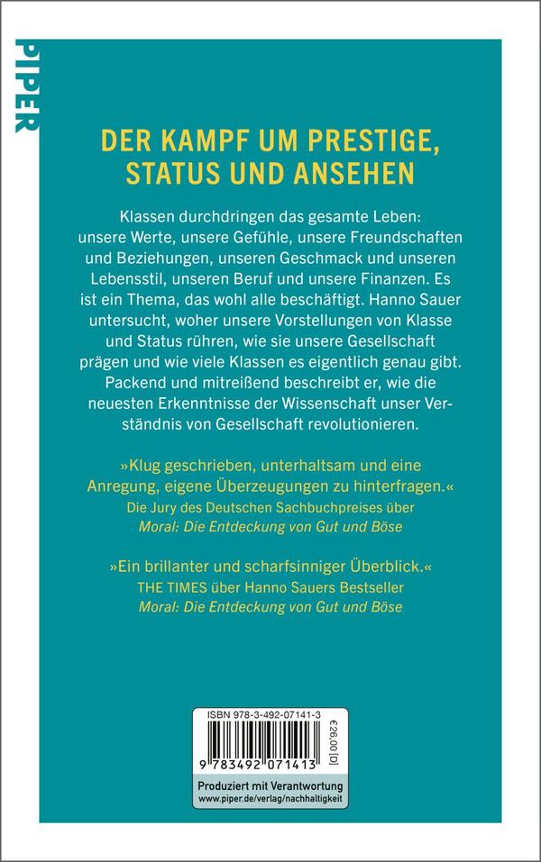 Rückansicht des Buches „Klasse“