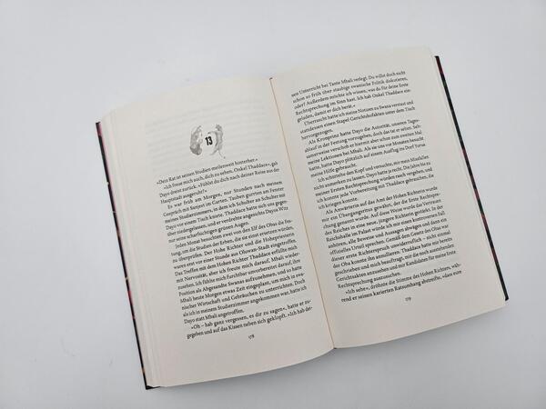 Innenansicht des Buches „Raybearer – Die Masken der Aiyetoro“