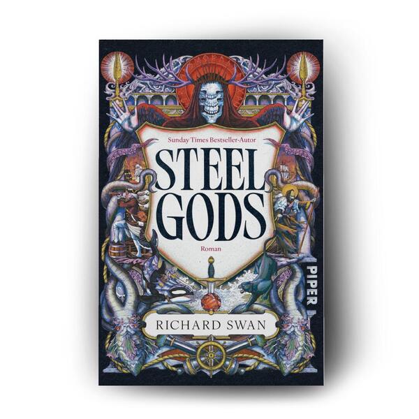 Außenansicht des Buches „Steel Gods“