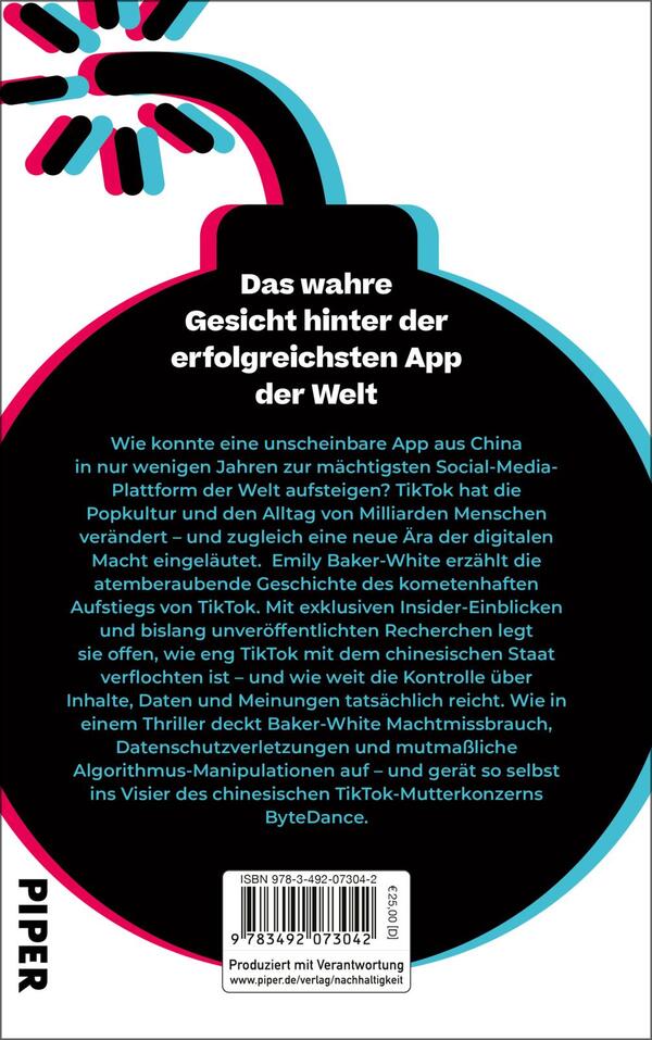 Rückansicht des Buches „TikTok Time Bomb“