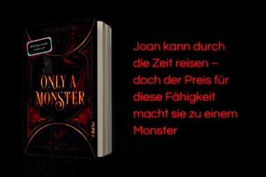 Vanessa Lens „Only a Monster“ vor schwarzem Hintergrund