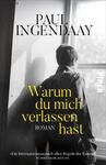 Das Buchcover zeigt einen jungen Mann, der in einem melancholischen Moment am Fenster steht. Die Schwarz-Weiß-Ästhetik vermittelt eine düstere Atmosphäre. Der Titel „Warum du mich verlassen hast“ ist in auffälligem, gelbem Schriftzug gestaltet, während der Autorname „Paul Ingendaay“ in eleganten schwarzen Buchstaben oben platziert ist. Am unteren Rand befindet sich der Hinweis „Roman“ in kleinerer Schrift. Die Gesamtkomposition wirkt introspektiv und emotional.