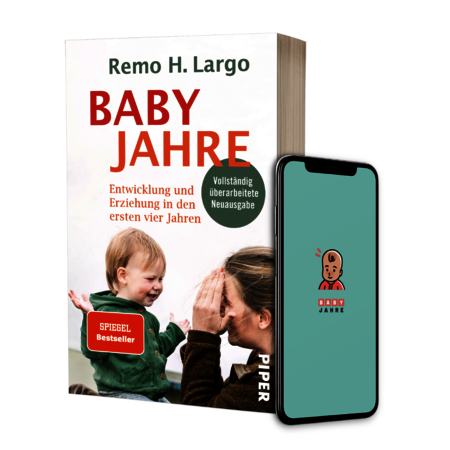 Babyjahre Buch und Babyjahre App als Smartphone-Mockup