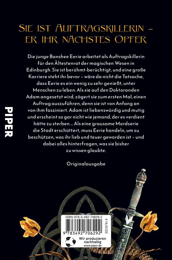 Rückansicht des Buches „Die Todesbotin“