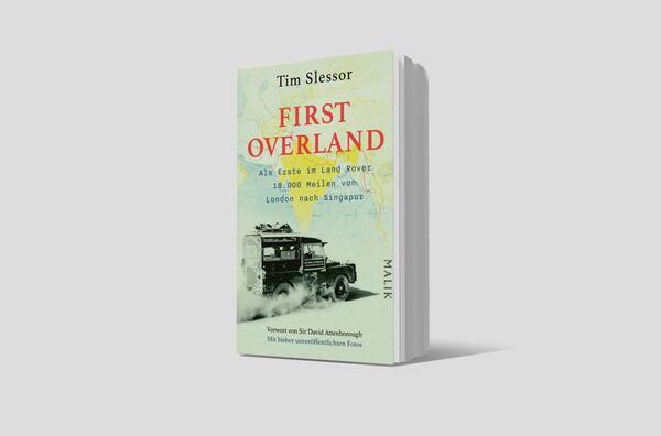 Außenansicht des Buches „First Overland. Als Erste im Land Rover 18.000 Meilen von London nach Singapur“