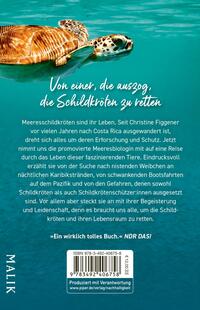 Rückansicht des Buches „Meine Reise mit den Meeresschildkröten“ 
