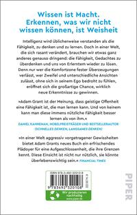 Rückansicht des Buches „Think Again – Die Kraft des flexiblen Denkens“
