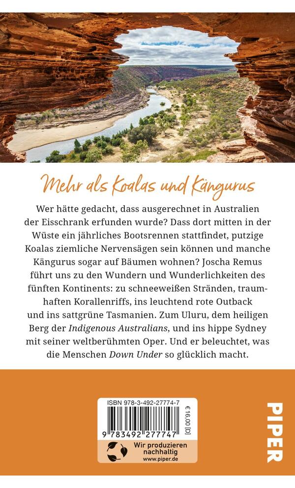 Rückansicht des Buches „Gebrauchsanweisung für Australien“
