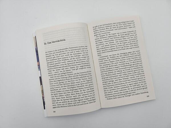 Außenansicht des Buches „Roger Federer“