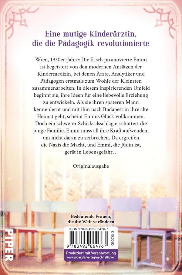 Rückansicht des Buches „Die Pädagogin der glücklichen Kinder“ 