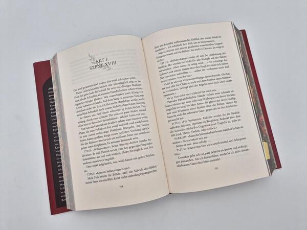 Außenansicht des Buches „A Stage set for Villains (Deluxe-Ausgabe)“