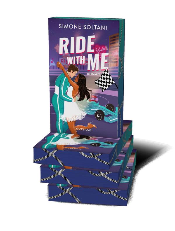 Außenansicht des Buches „Ride with me – Die Rennstrecke ist sein Leben, bis sie ihn aus der Spur bringt “