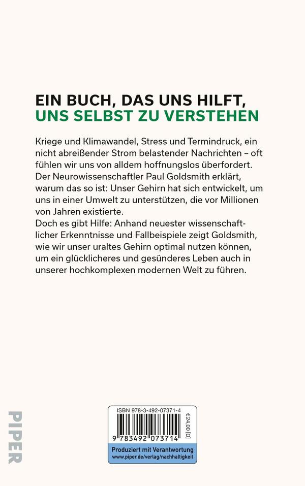 Rückansicht des Buches „Die Evolution des Gehirns“