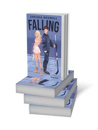 Bücherstapel des Buches „Falling – Ihre Beziehung ist fake. Sind ihre Gefühle das auch?“