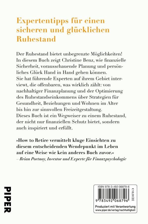 Rückansicht des Buches „How to Retire“