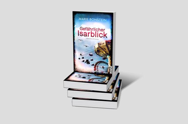 Bücherstapel des Buches „Gefährlicher Isarblick“