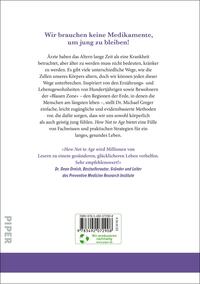 Rückansicht des Buches „How Not to Age“ 