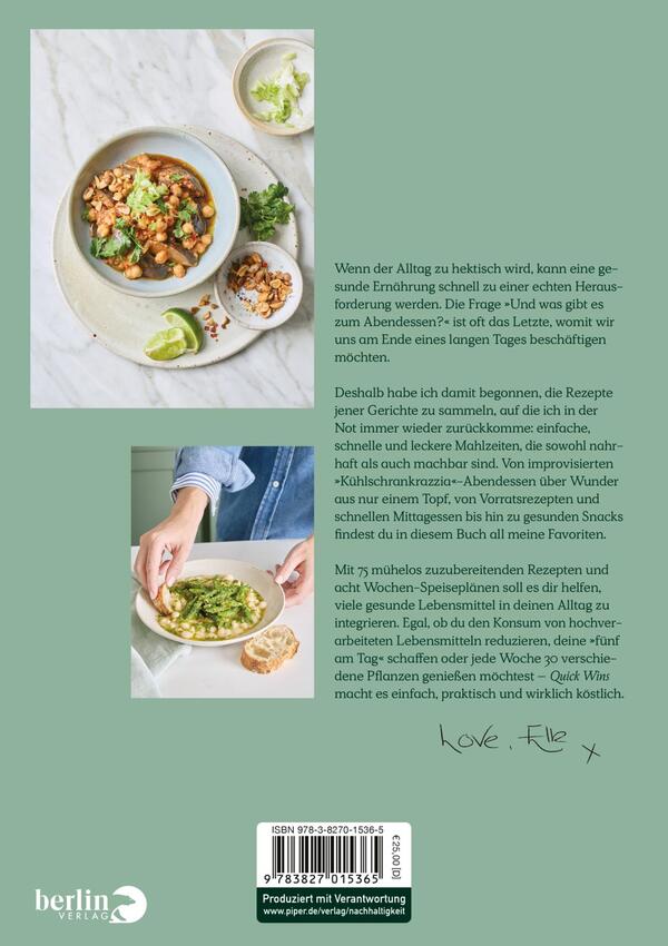 Rückansicht des Buches „Deliciously Ella – QUICK WINS   “