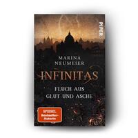 Außenansicht des Buches „Infinitas – Fluch aus Glut und Asche“