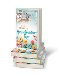 Bücherstapel des Buches „Pfirsichbowlen-Tage“