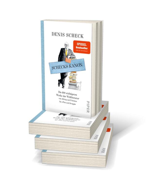 Bücherstapel des Buches „Schecks Kanon“