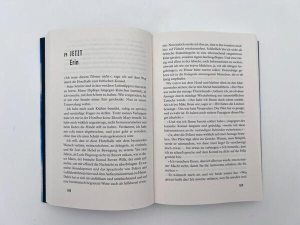 Innenansicht des Buches „The Castaways“
