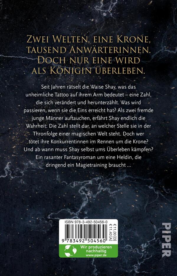 Rückansicht des Buches „Queen of Magic – Das Zeichen der Königin“