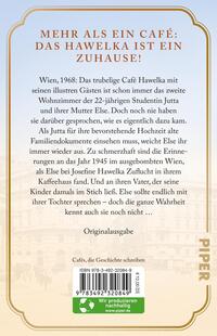 Rückansicht des Buches „Café Hawelka“ 