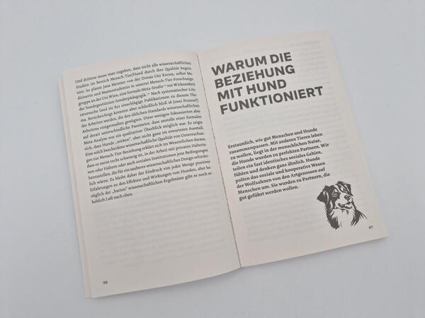 Außenansicht des Buches „Warum Hunde uns zu besseren Menschen machen“