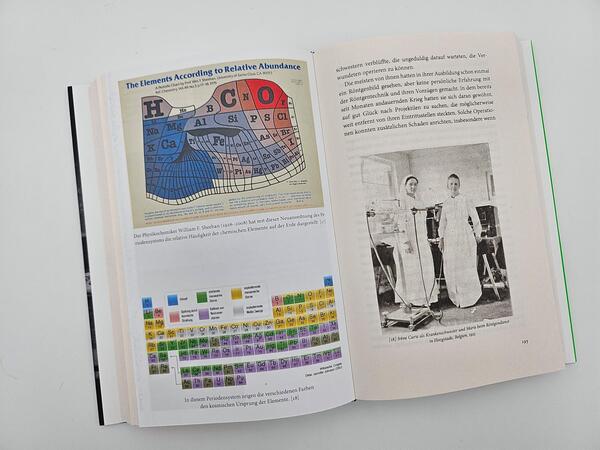 Außenansicht des Buches „Die Elemente der Marie Curie“