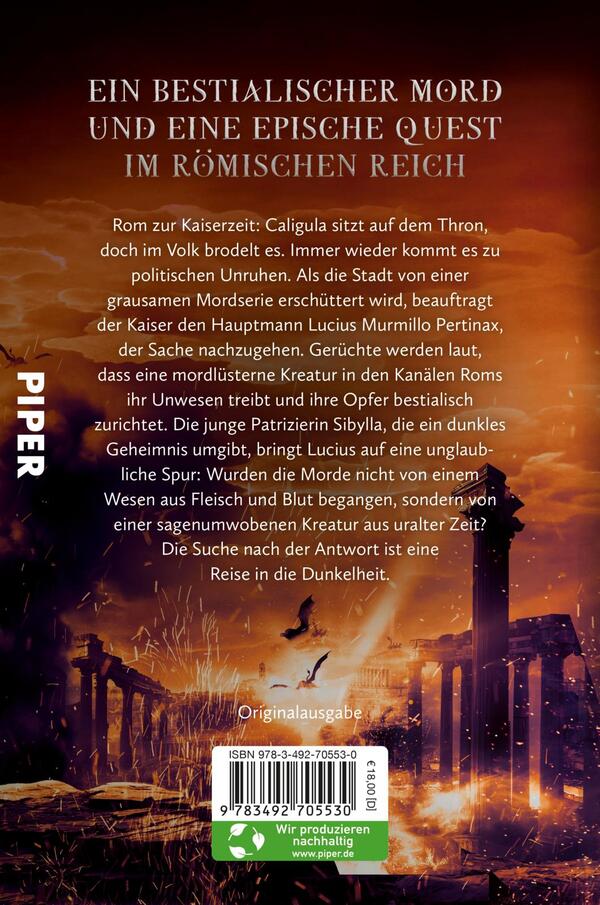 Rückansicht des Buches „Indagator – Die Bestien von Rom“ 