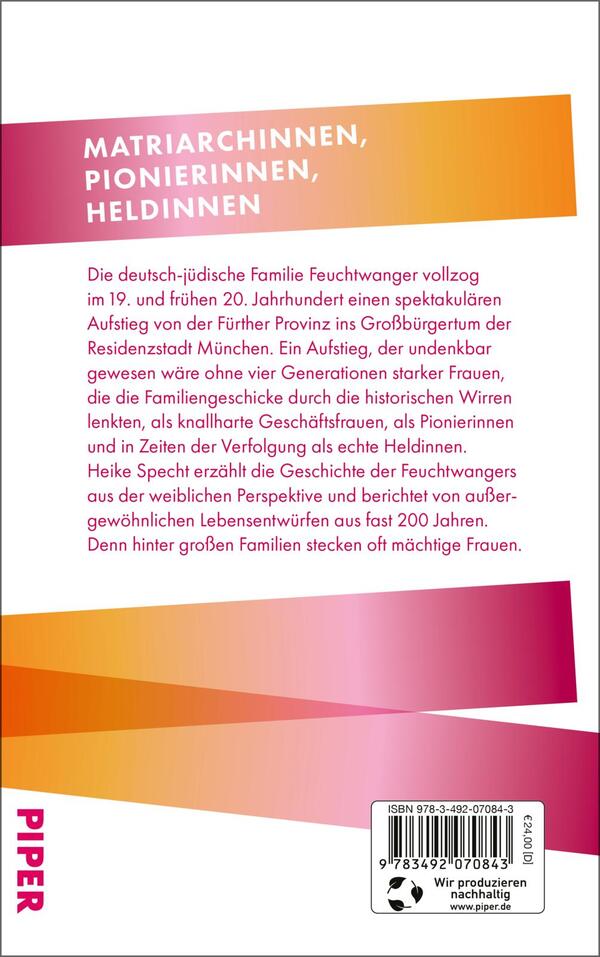 Rückansicht des Buches „Die Frauen der Familie Feuchtwanger“ 