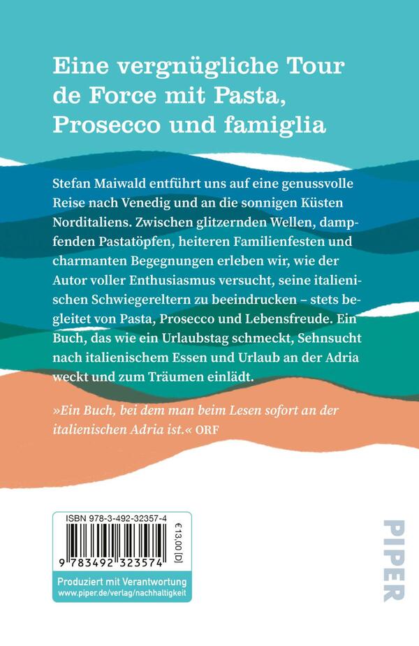 Rückansicht des Buches „Die Spaghetti-vongole-Tagebücher“