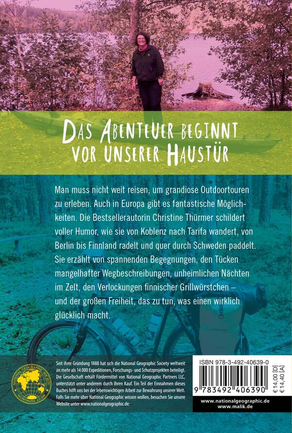Rückansicht des Buches „Wandern. Radeln. Paddeln.“