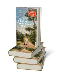 Bücherstapel des Buches „Jane Goodall fährt nach Rom“
