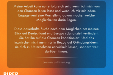 Zitat von Jeanette zu Fürstenberg über das Potenzial von Deutschland als Wirtschaftsstandort
