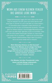 Rückansicht des Buches „The Mistake – Niemand ist perfekt“