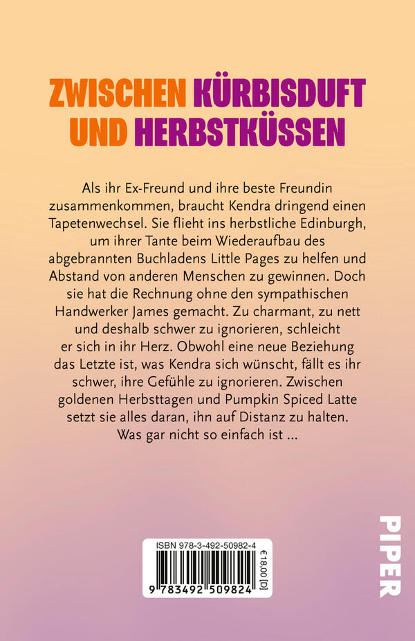 Rückansicht des Buches „Pumpkin Kisses and Cinnamon Hearts“