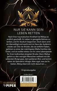 Rückansicht des Buches „Golden Blood – A Deal with Darkness “